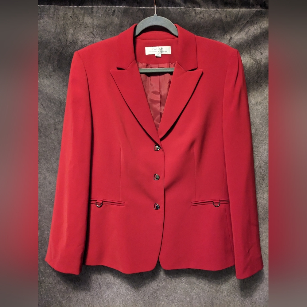 Vintage Tahari Red Pantsuit